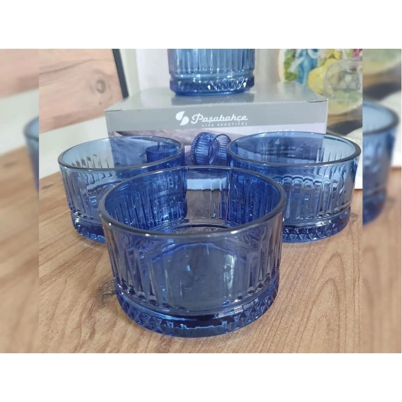 Paşabahçe 530038 Elysia Çerezlik Kase 235cc Mavi 4Lü