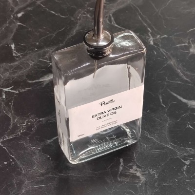 Cam Yağlık Sirkelik Damlatmaz Kapaklı 350ml Dikdörtgen Gümüş Cam Yağlık Sirkelik Damlatmaz Kapaklı 350ml Dikdörtgen Gümüş