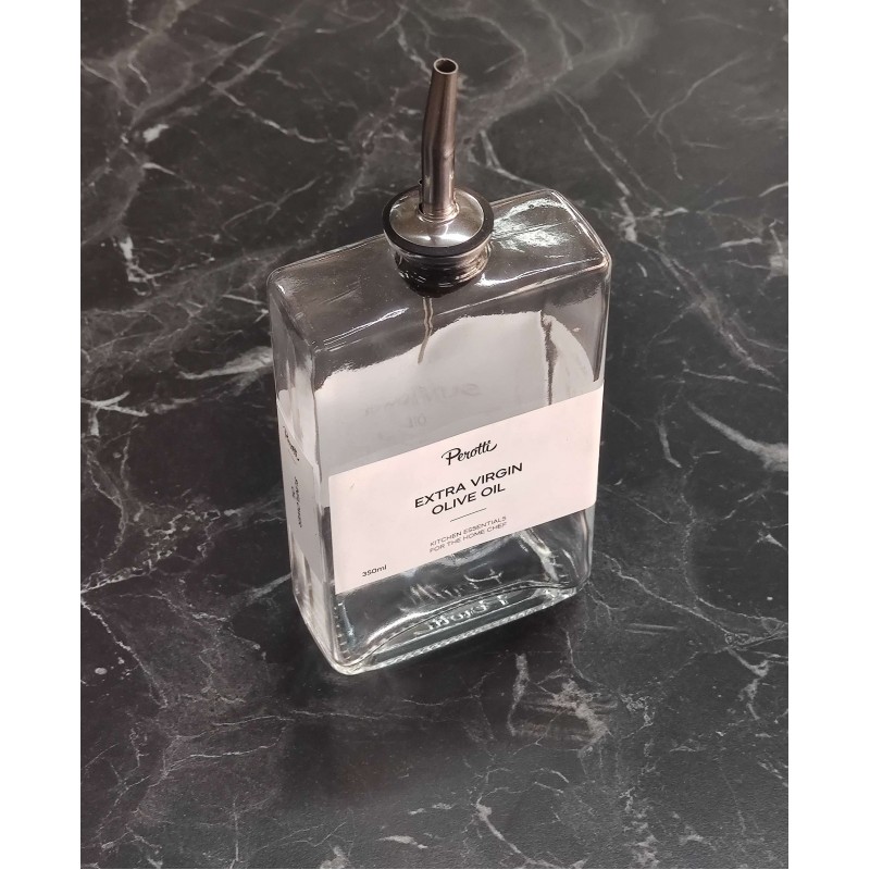 Cam Yağlık Sirkelik Damlatmaz Kapaklı 350ml Dikdörtgen Gümüş Cam Yağlık Sirkelik Damlatmaz Kapaklı 350ml Dikdörtgen Gümüş