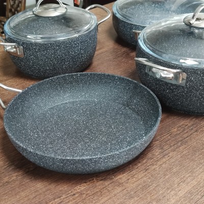 Güveç Tencere Seti Granit Siyah Armoni 7 parça Güveç Tencere Seti Granit Siyah Armoni 7 parça