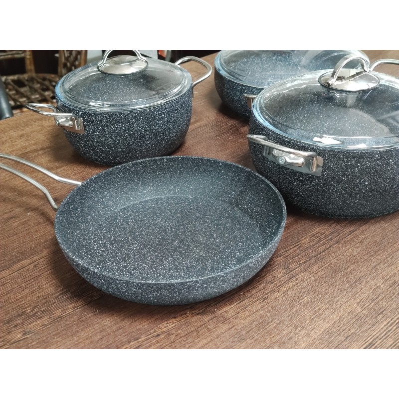 Güveç Tencere Seti Granit Siyah Armoni 7 parça Güveç Tencere Seti Granit Siyah Armoni 7 parça