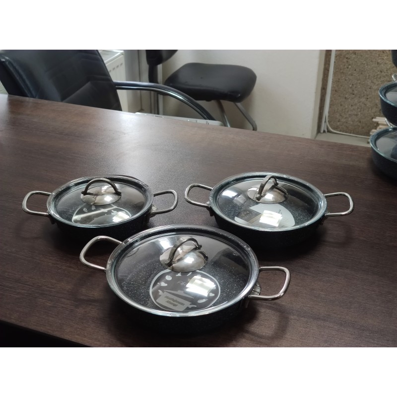 Omlet Tava Seti Granit Gri 18-20-22 Cm Armoni