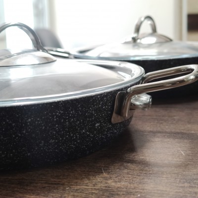 Omlet Tava Seti Granit Siyah 18-20-22 Cm Armoni Omlet Tava Seti Granit Siyah 18-20-22 Cm Armoni