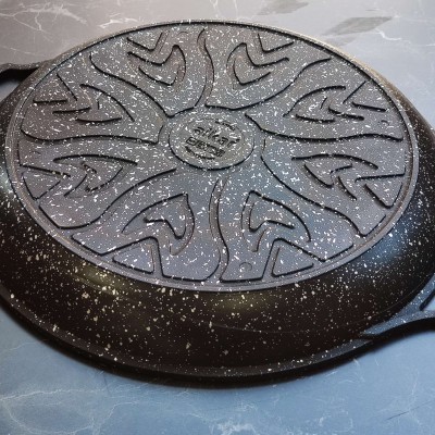 Alüminyum döküm granit saç kavurma 38cm