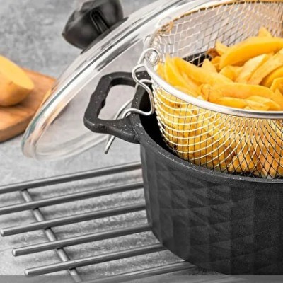 Döküm Granit Kızartma Tenceresi Fritöz 24cm Cvs dn20060