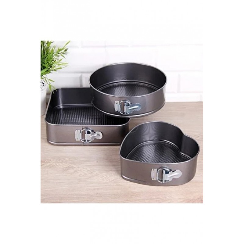 Kek Kalıbı Kelepçeli 3lü yapışmaz