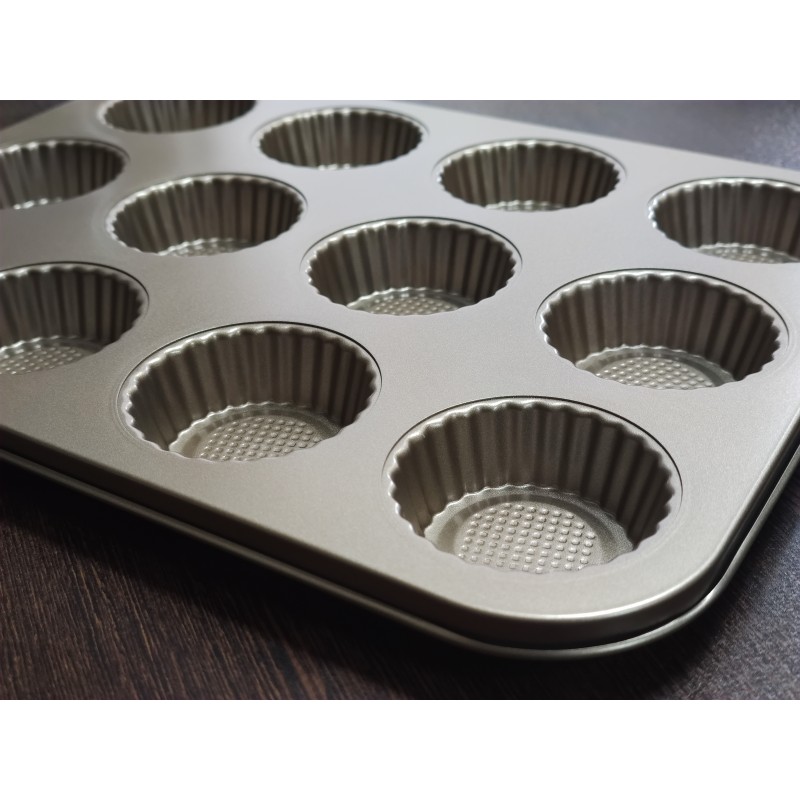 Muffin Kalıp Mini 12 Hazneli 35X27 cm çizgi Muffin Kalıp Mini 12 Hazneli 35X27 cm çizgi