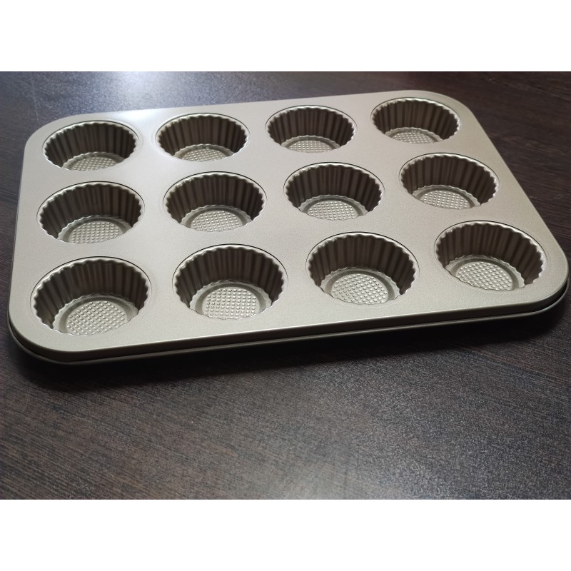 Muffin Kalıp Mini 12 Hazneli 35X27 cm çizgi Muffin Kalıp Mini 12 Hazneli 35X27 cm çizgi