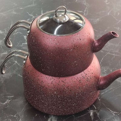 Granit çaydanlık takımı kırmızı maxi boy Granit çaydanlık takımı kırmızı maxi boy