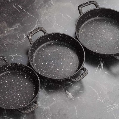 Alüminyum Döküm Granit Kaplama Sahan 3lü Set