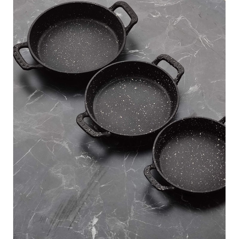 Alüminyum Döküm Granit Kaplama Sahan 3lü Set